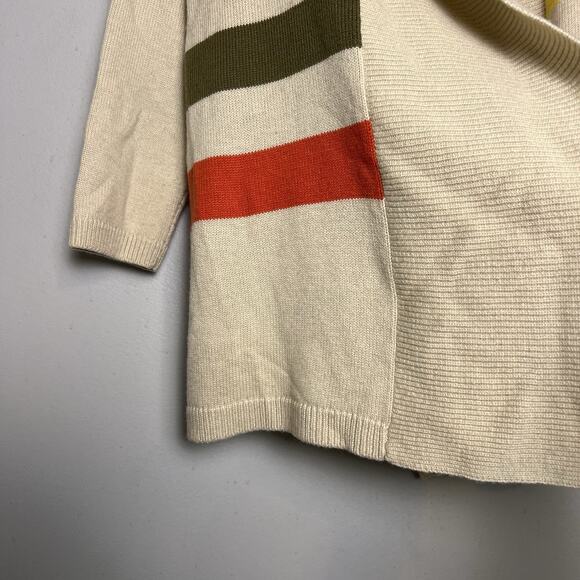 Talbots Womens Lambswool Blend Open Front Cardigan Colorblock Petite Sz L - Picture 3 of 12